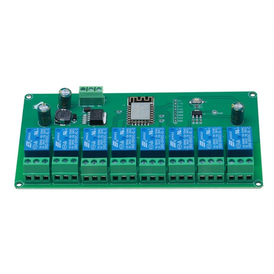 5V/7-28V Power Supply 8 Channel ESP8266 WIFI 8-way Relay Module ESP-12F Development Board Secondary Development Board