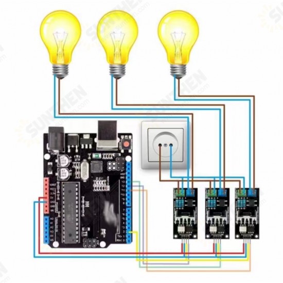 AC Light Dimmer Module For PWM Controller 1 Channel 3.3V/5V Logic AC 50hz 60hz 220V 110V RobotDyn