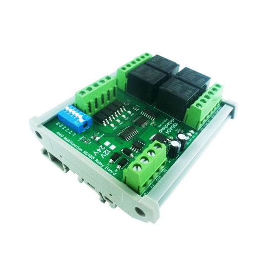 DC 12V 1-8Ch Optically Isolated NPN Input Relay Output DI-DO PLC IO Expanding Module Modbus RTU RS485 Relay Switch Board