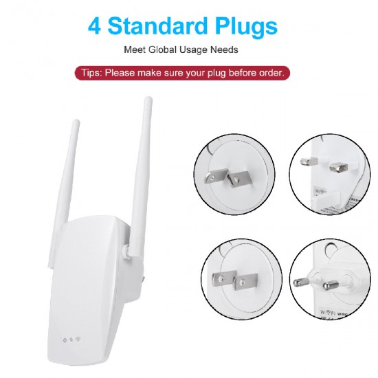 300Mbps 2.4G Wireless Wifi Repeater AP Router Dual Antenna Signal Extender Amplifier