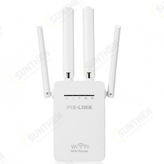 Network Repeater Wifi Extender Four Antenna Aignal Amplifier 300M Router Extender Wifi Repeater Wireless Internet EU/AU/US/UK Plug Home