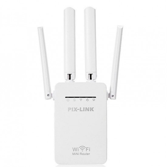 Network Repeater Wifi Extender Four Antenna Aignal Amplifier 300M Router Extender Wifi Repeater Wireless Internet EU/AU/US/UK Plug Home