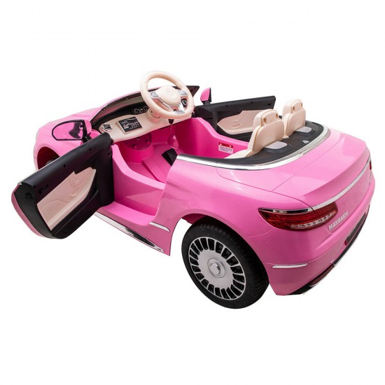 12V Kids Ride On Cars Licensed for Mercedes Maybach S650 w/ Remote Control MP3 Music Horn LED Lights Spring Suspension Child Boys Girls Toys