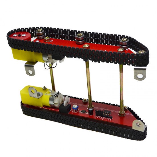 Smart Robot Tank Chasis Kits Caterpillar Crawler Integrated Two motor for