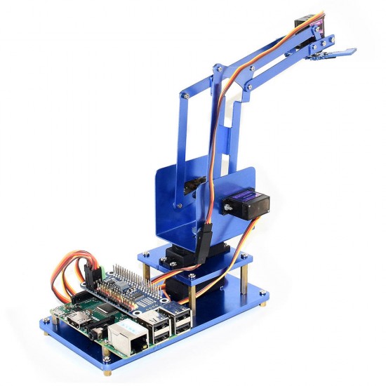 Raspberry Pi 3B+ 3B Board DIY 4DOF Metal RC Robot Arm With Digital Servos