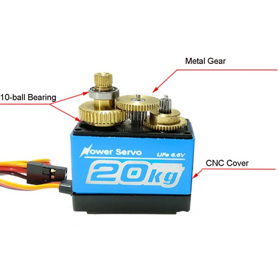 KS3620 20KG Digital Servo 180° Rotation Large Torque For RC Robot Arm RC Car