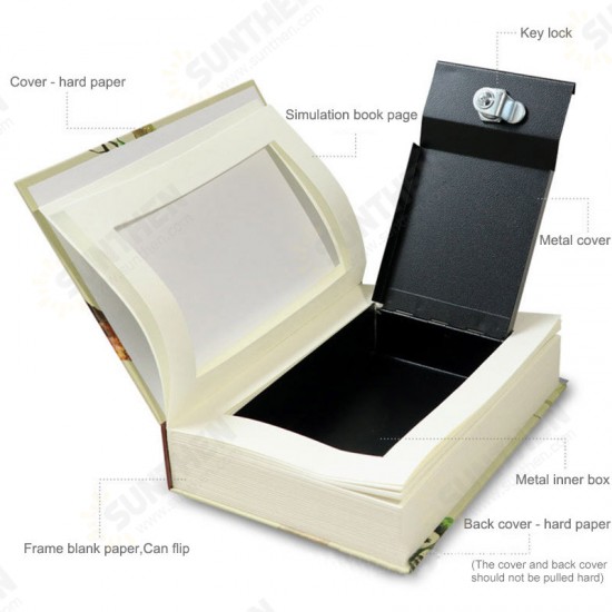 Book Safes Key Lock Type High Quality Secret Book Hidden Security Safe Box Metal Steel Simulation Classic Book Style