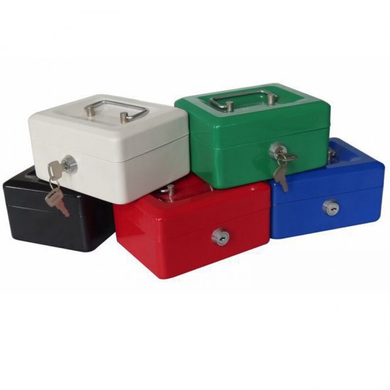 Mini Portable Security Safe Box Money Jewelry Storage Collection Box for Home School Office With Compartment Tray Lockablexs