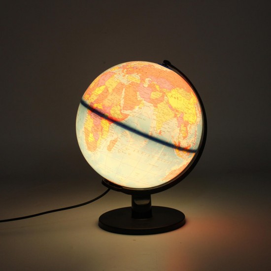 25cm 110V World Globe Night Light Geography LED Lamp Kids Bedroom Decor Gift US Plug