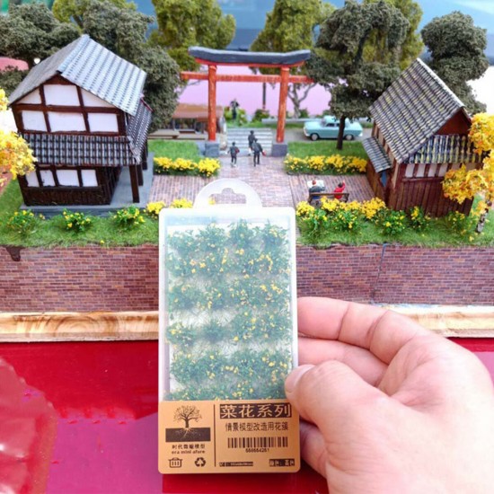 28Pcs 1:35HO Flower Clusters Miniature Model DIY Building Landscape Modelling Material