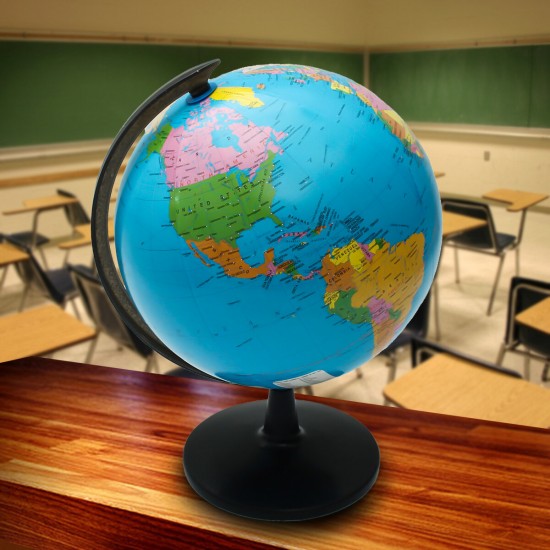 32cm Swivel World Globe Map Desktop Decor Kids Children Educational Earth Teaching Interactive Toys Gift