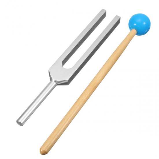 528HZ Aluminum Tuning Fork Chakra Hammer Ball Diagnostic Mallet Set