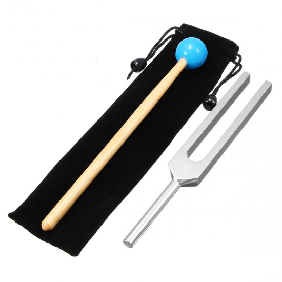 528HZ Aluminum Tuning Fork Chakra Hammer Ball Diagnostic Mallet Set