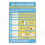 600x400mm Plastic CPR & Resuscitation Chart DRSABC Pool Spa Safety Sign ...