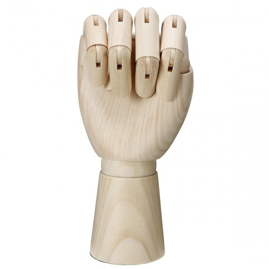 7/8/10/12 Inch Wooden Hand Body Artist Medical Model Flexible Jointed Wood Sculpture DIY Education