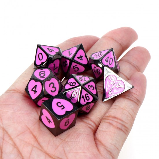 7PCS Metal Polyhedral Dices Set For Dungeons and Dragons Dice Desktop RPG Game