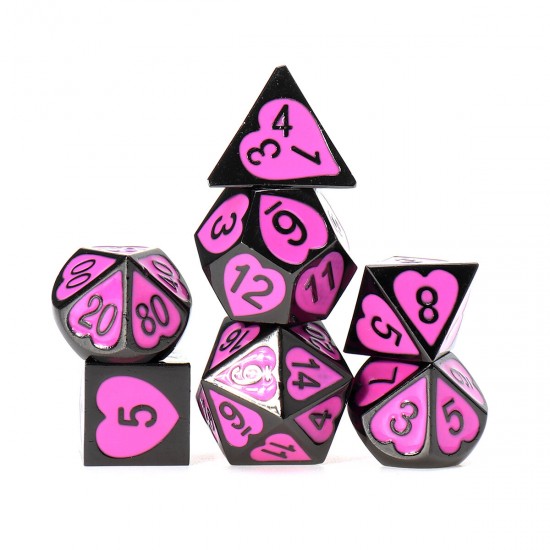 7PCS Metal Polyhedral Dices Set For Dungeons and Dragons Dice Desktop RPG Game