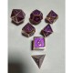 7Pcs Embossed Heavy Metal Polyhedral Dice DND RPG MTG Role Playing Game With Storage Bag