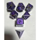 7Pcs Embossed Heavy Metal Polyhedral Dice DND RPG MTG Role Playing Game With Storage Bag