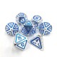 7Pcs/Set Metal Polyhedral Dices Set Role Playing Dungeons and Dragons Bag Bar Party Table Games Dice