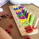 Counting Board Nursery Learning Shape Pairing Montessori Math Toys Wooden Baby Gift