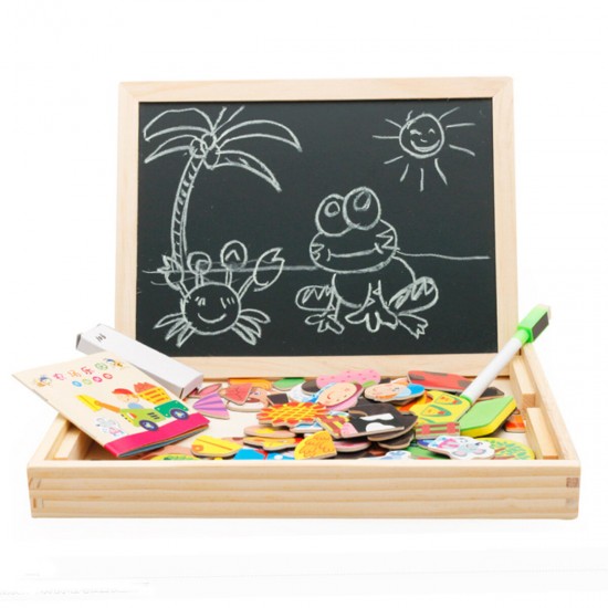 Happy Farm/Forest Paradise Early Educational Learning Wooden Magnetic Drawing Board DIY Toys