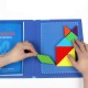 Kids Child Magnetic Tangram Jigsaw Puzzle Toy Creative Shape DIY Wooden Puzzles Montessori