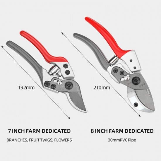 7/8inches New Pruning Shears Bonsai Graft Garden Shears Stainless Steel Pruning Scissors Cut 30mm Thick Branches and PVC Pipes