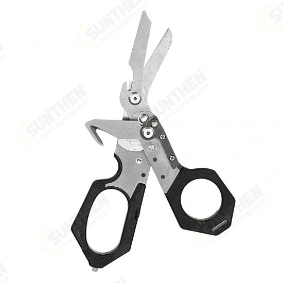 Multifunctional 6-in-1 Scissors, Outdoor and Indoor Multifunctional Scissors, Bottle Opener, Screwdriver, Metal Cutting and Many Conversions