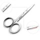 Stainless Steel Manicure Scissors Cutter Eyebrow Scissor Eyebrow Trimmer Eyebrow Eyelashes Nose Hair Scissor Nail Makeup