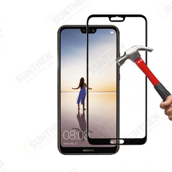 3D Curved Edge Anti-Explosion Full Cover Tempered Glass Screen Protector for Huawei P20 Lite