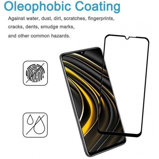 1/2/3/5Pcs for POCO M3 / Redmi 9T Film 9H Anti-Explosion Anti-Fingerprint Full Glue Full Coverage Tempered Glass Screen Protector