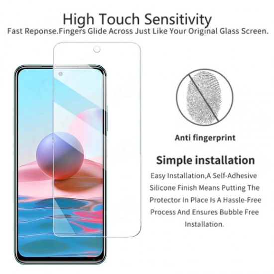 1/2/3/5Pcs for POCO M3 Pro 5G NFC Global Version/ Xiaomi Redmi Note 10 5G Front Film 9H Anti-Explosion Anti-Fingerprint Full Glue Full Coverage Protector