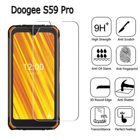 1/2/3PCS for S59 Pro Front Film 9H Anti-Explosion Anti-Fingerprint Tempered Glass Screen Protector