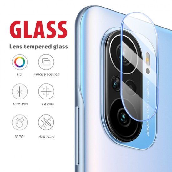 2Pcs for POCO F3 Global Version Camera Film HD Clear Ultra-Thin Anti-Scratch Soft Tempered Glass Phone Lens Protector