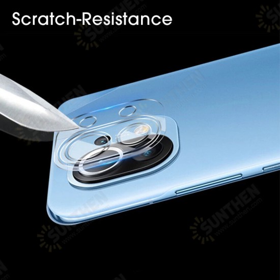 2Pcs for Xiaomi Mi 11 Camera Film HD Clear Ultra-Thin Anti-Scratch Soft Tempered Glass Phone Lens Protector Non-Original