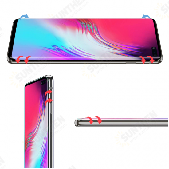 3D Curved Edge Ultrasonic Fingerprint Unlock tempered glass Screen Protector for Samsung Galaxy S10 5G 2019