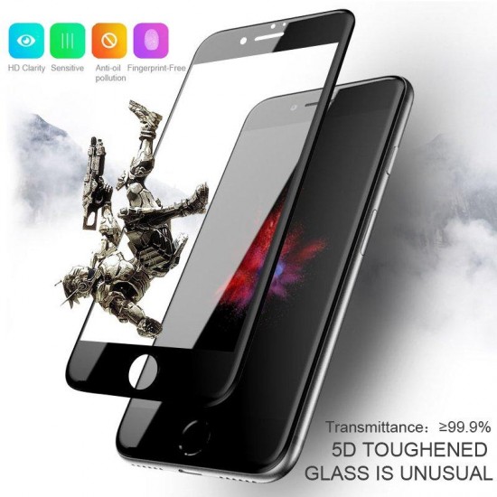 5D Curved Edge Cold Carving Tempered Glass Film For iPhone 8 Plus