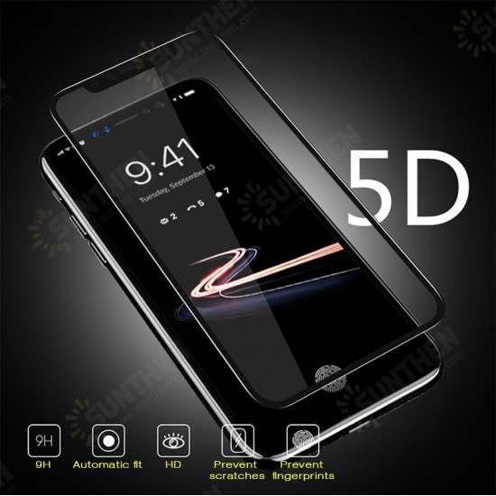 5D Curved Edge Cold Carving Tempered Glass Screen Protector For iPhone XS/iPhone X/iPhone 11 Pro