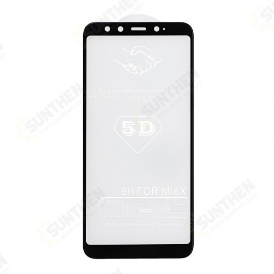 5D Curved Edge Full Cover Tempered Glass Screen Protector For Xiaomi Mi A2 / Xiaomi Mi 6X Non-original