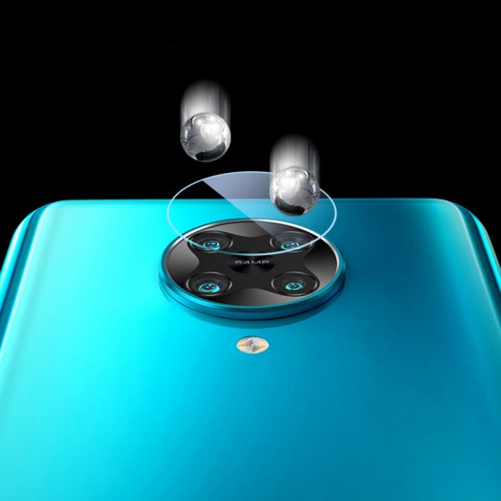 Anti-scratch Aluminum Metal Circle Ring + Tempered Glass Rear Phone Lens Protector for Xiaomi Poco F2 Pro / Xiaomi Redmi K30 Pro Non-original