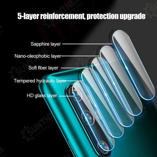 Anti-scratch Metal Circle Ring + Tempered Glass Phone Camera Lens Protector for Xiaomi Mi Note 10 / Xiaomi Mi Note 10 PRO / Xiaomi Mi CC9 Pro Non-original