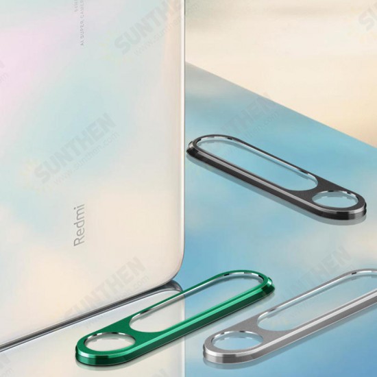 Anti-scratch Aluminum Metal Circle Ring+Tempered Glass Rear Phone Lens Protector Non-original for Xiaomi Redmi Note 8 Pro