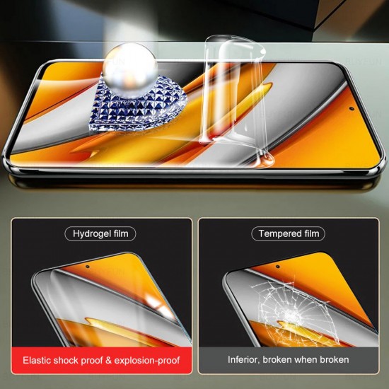For POCO F3 Global Version Film Anti-Peeping Privacy Protection Automatic-Repair Anti-Scratch Full Coverage Soft Hydrogel Film Screen Protector