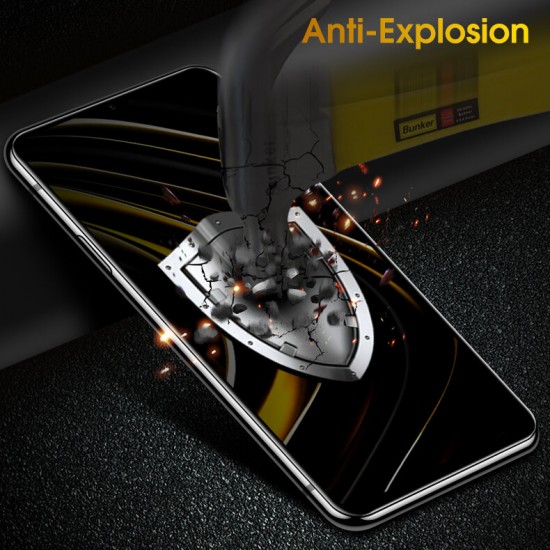 For POCO M3 / Redmi 9T Film 9H Anti-Explosion Anti-Peeping Full Coverage Tempered Glass Screen Protector