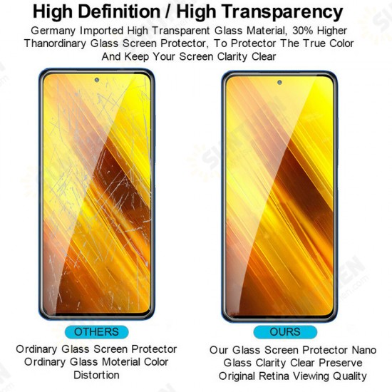 For POCO X3 Pro / POCO X3 NFC Flim 1/2/3/5PCS HD Clear 9H Anti-Explosion Anti-Scratch Tempered Glass Screen Protector