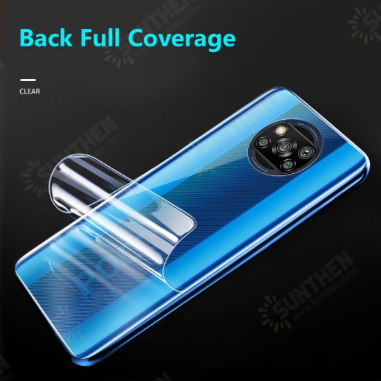 For POCO X3 Pro / POCO X3 NFC Flim HD Automatic-Repair Anti-Scratch Full Coverage Front / Back Soft Hydrogel Film Screen Protector Non-Original