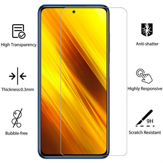 For POCO X3 Pro / POCO X3 NFC Front Film 2-IN-1 9H Anti-Peeping Anti-Explosion Tempered Glass Screen Protector