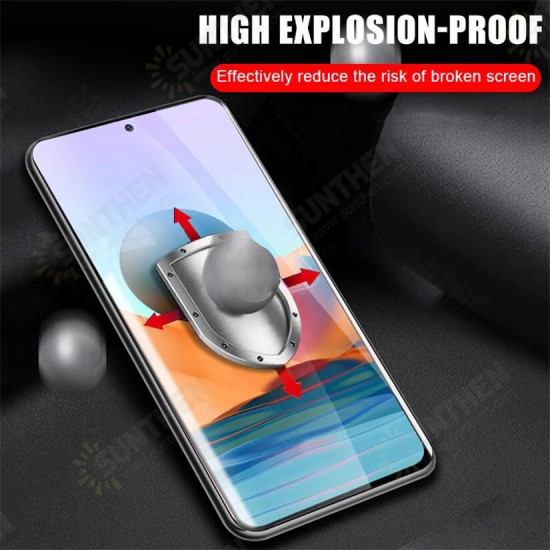 For Xiaomi Redmi Note 10 Accessories Set HD Automatic-Repair Soft Hydrogel Film Screen Protector + 2Pcs HD Clear Phone Lens Protector Non-Original