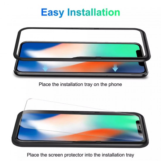 For iPhone 13 Mini/ 13 Pro/ 13/ 13 Pro Max Tempered Glass Screen Protector Auxiliary Installation Positioning Frame